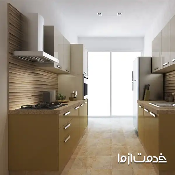 پرفضاترین کابینت دو طرفه برای آشپزخانه