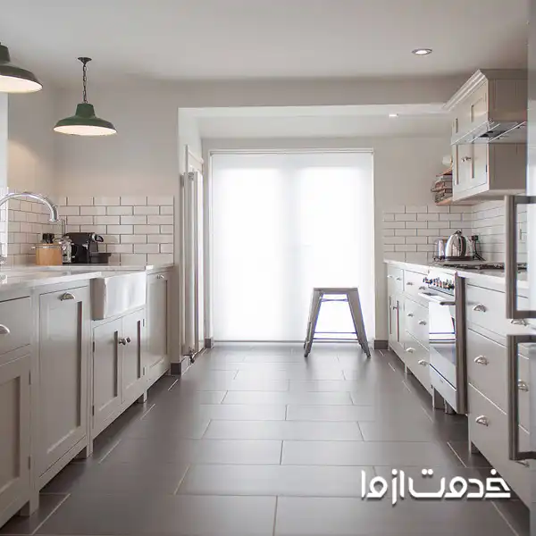 کابینت دو طرفه مخصوص آشپزخانه های کوچک