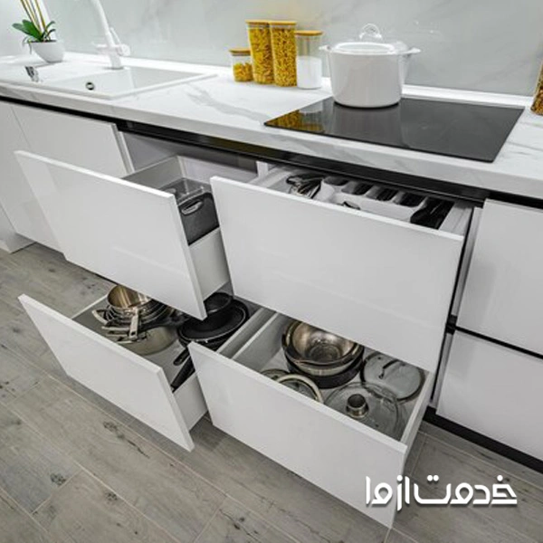 مدل کشو کابینت پله ای