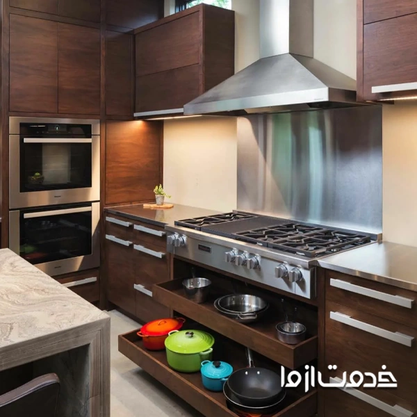 کابینت چوبی جدید به سبک مدرن