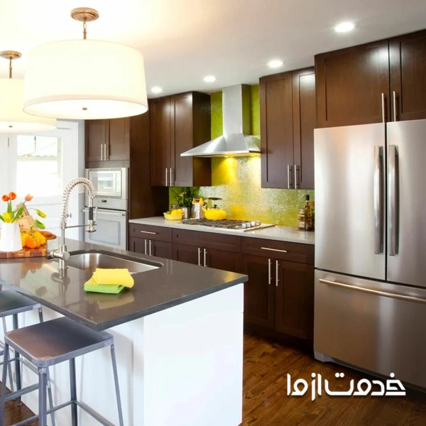 کابینت یک طرفه ایرانی چوبی