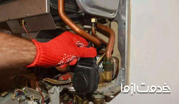 تعویض و تست سنسور فشار هوا پکیج ایران رادیاتور