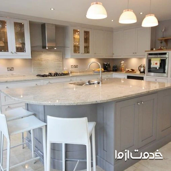 کابینت جزیره برای آشپزخانه بدون پنجره 