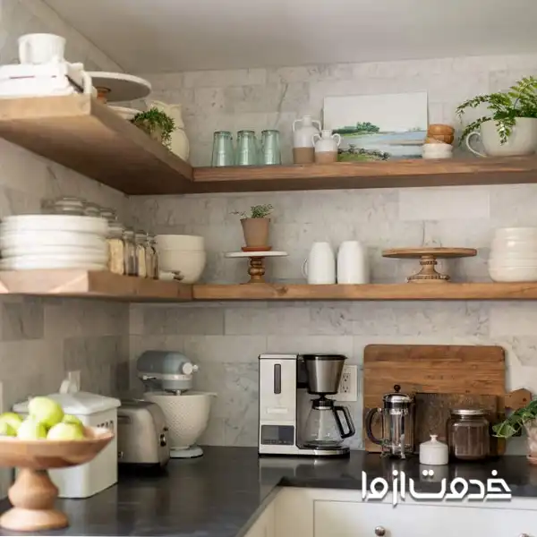 مدل شلف دیواری جدید برای آشپزخانه