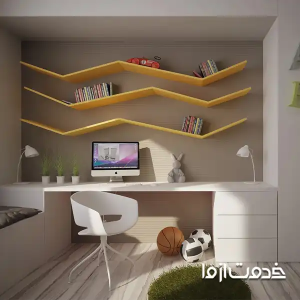 مدل شلف دیواری اتاق خواب پسر بچه