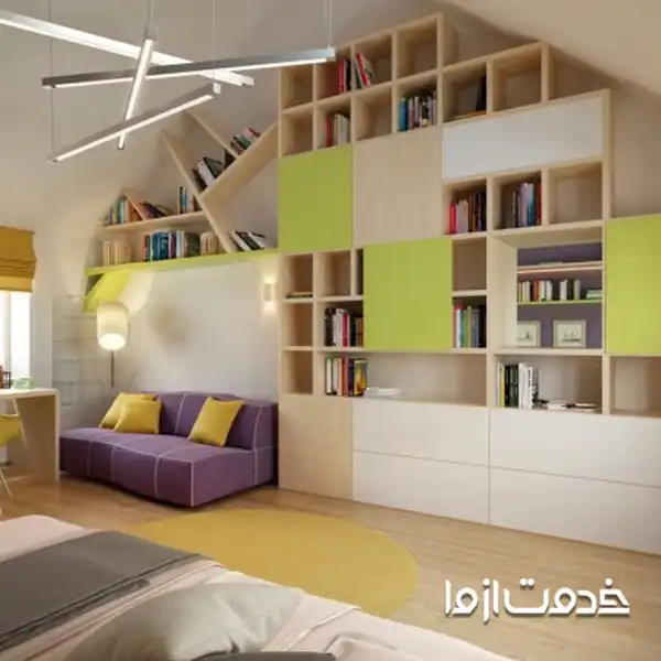 طرح باکس دیواری اتاق خواب دختر بچه