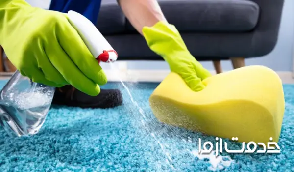 پاک کردن چسب از روی فرش دستباف