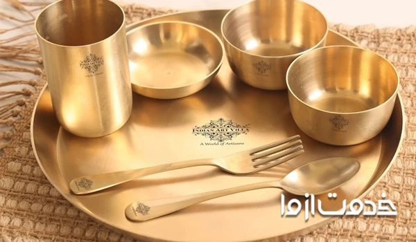 تمیز کردن ظروف برنجی 