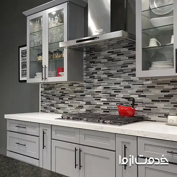 دکوراسیون کابینت وکیوم طوسی