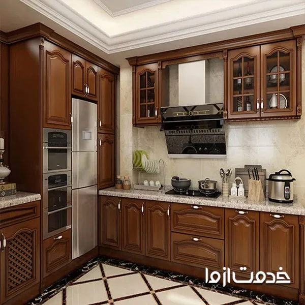 سبک کابینت سلطنتی قهوه ای