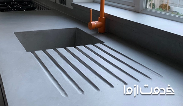 روکش میکروسمنت روی صفحه کابینت