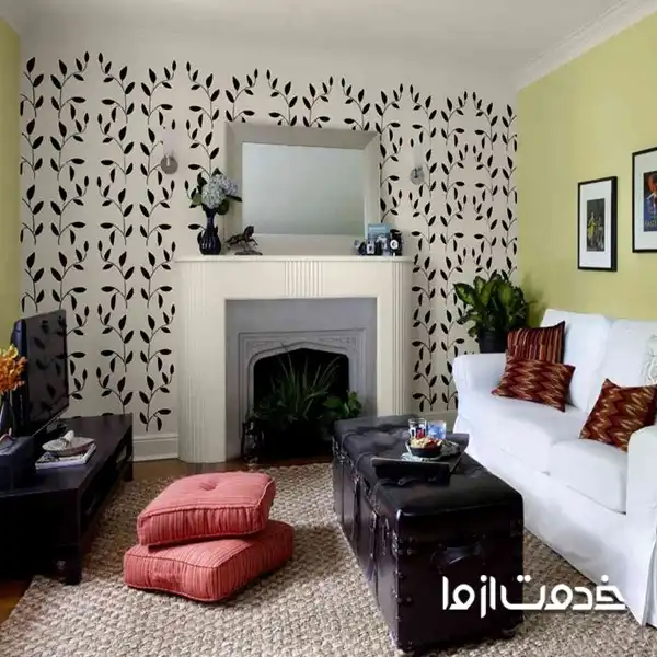 ترکیب رنگ‌های سرد و طرح‌های مدرن کاغذ دیواری 