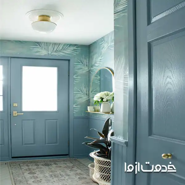 کاغذ دیواری و رنگ راهرو