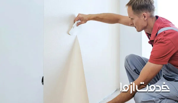 نصب کردن کاغذ دیواری روی دیوارهایی با رنگ پلاستیک