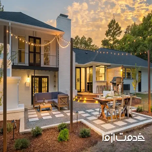 بازسازی محوطه خارجی ویلا 