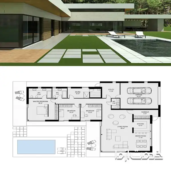 بازسازی ویلا شمالی