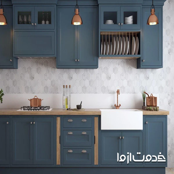 کابینت های حجمی با طراحی نئوکلاسیک