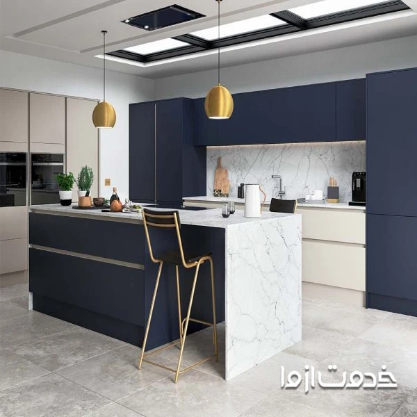 عکس کابینت حجمی با طراحی مینیمال