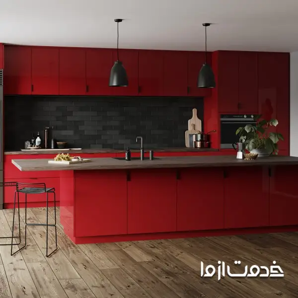 کابینت ایتالیایی قرمز