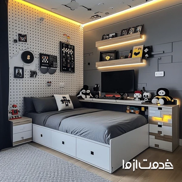 طراحی اتاق گیمینگ کوچک