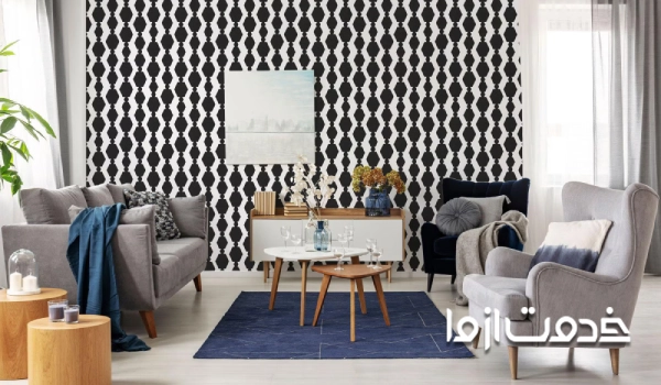 کاغذ دیواری با طرح هندسی
