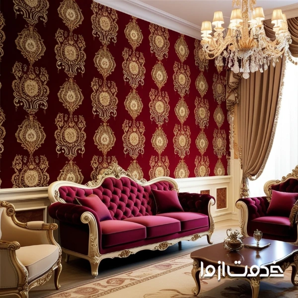 کاغذ دیواری سلطنتی برای پذیرایی