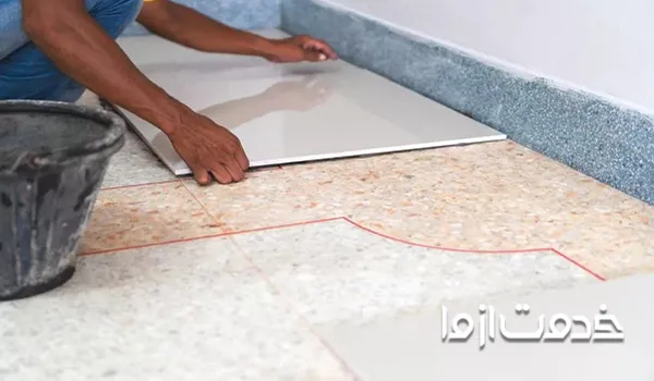 نصب کاشی های حمام 