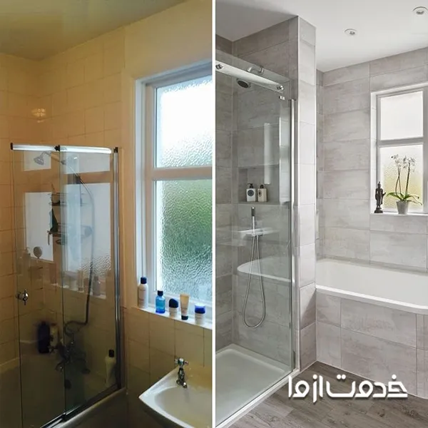 ایده بازسازی حمام با ماربل شیت