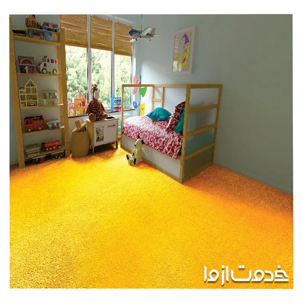 کفپوش اتاق خواب با رنگ شاد