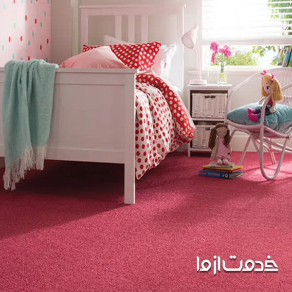 استفاده از کفپوش اتاق خواب با رنگ گرم 