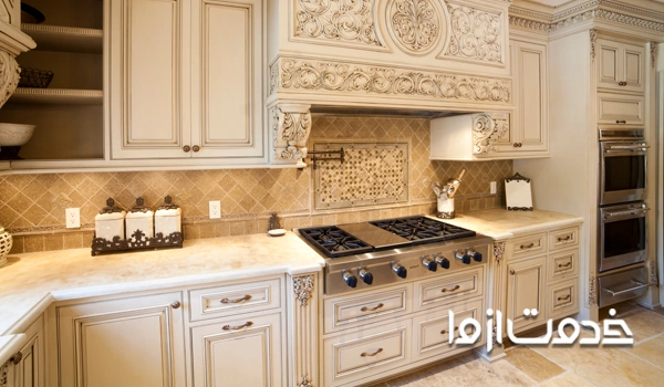 پتینه کاری روی کابینت قدیمی