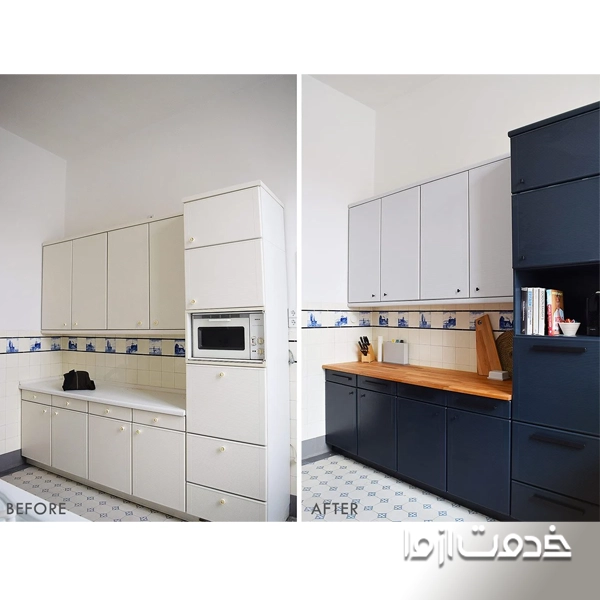 بازسازی کابینت ام دی اف قدیمی