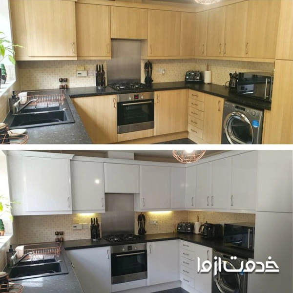 بازسازی کابینت فلزی با رنگ