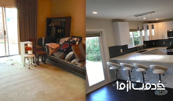 انتقال آشپزخانه به نشیمن