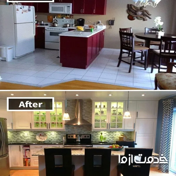 بازسازی کف آشپزخانه قدیمی