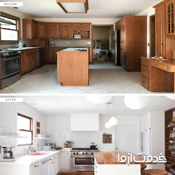 تغییر اپن آشپزخانه قدیمی