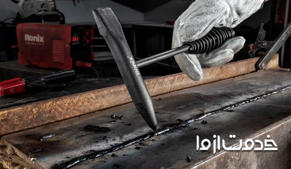 کار با چکش سرباره زنی در جوشکاری