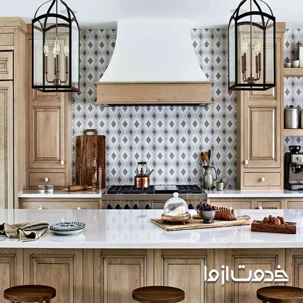 طراحی آشپزخانه روستیک