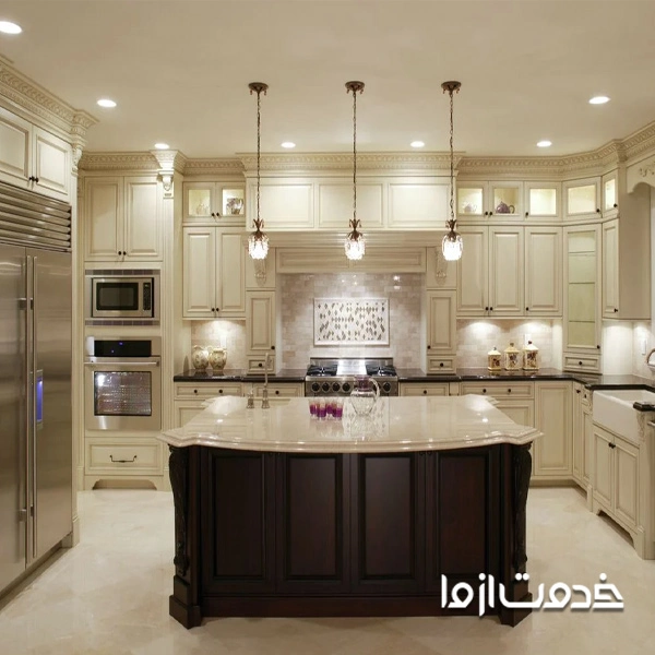 دکوراسیون آشپزخانه بزرگ