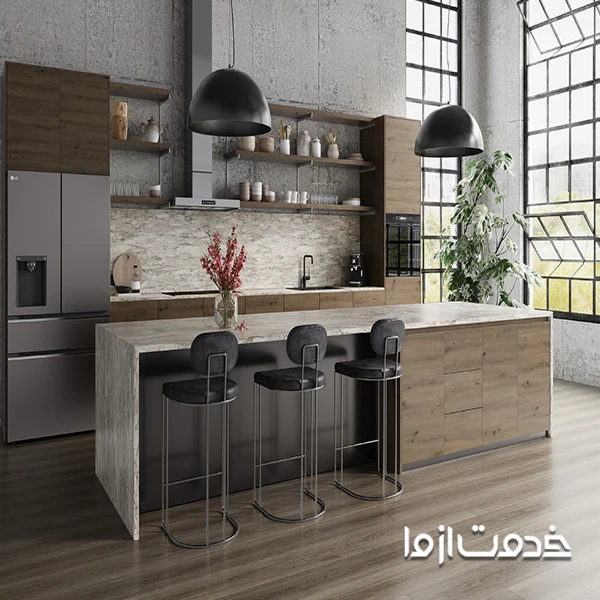 چینش آشپزخانه با جزیره