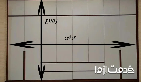 نحوه محاسبه درب کمد دیواری