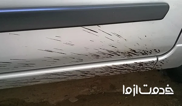 پاك كردن قير از روي ماشين با بنزین