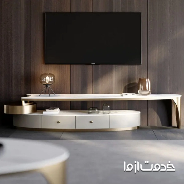 میز تلویزیون جدید سفید شیک