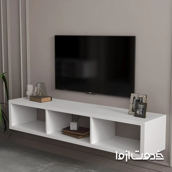 میز تلویزیون دیواری‌ ام دی اف ساده 