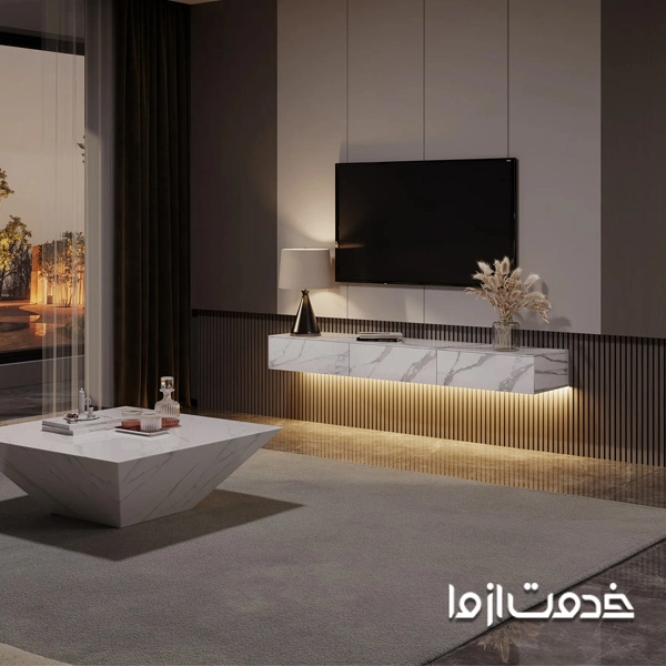 میز تلویزیون با سنگ جدید