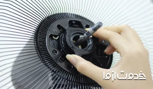 مونتاژ مجدد پنکه در آموزش تعمیر پنکه پایه بلند