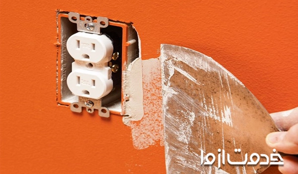 نحوه نصب قوطی‌‌ کلید و پریز	