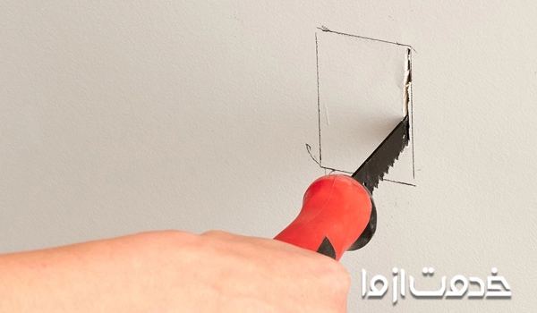 نصب قوطی کلید و پریز در گچ