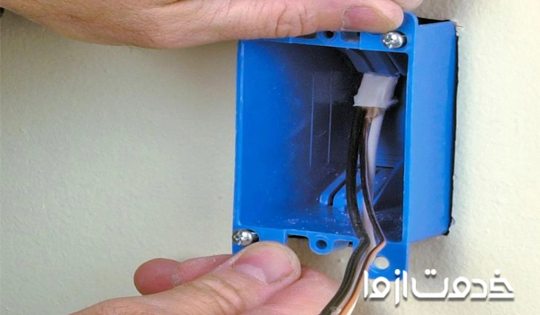 نصب قوطی کلید و پریز در کناف