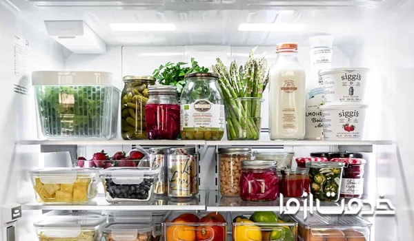 چیدمان بخش بالایی یخچال